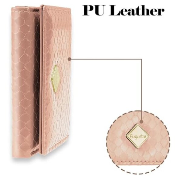 AUGUST 18 Small Trifold Slim Wallet ID/Photo Card Holder For Women - Picture 4 of 7